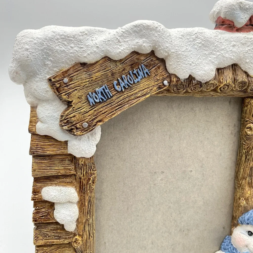 Ridgewood North Carolina‎ Snowman Christmas Resin Picture Frame Winter 4x6 Photo